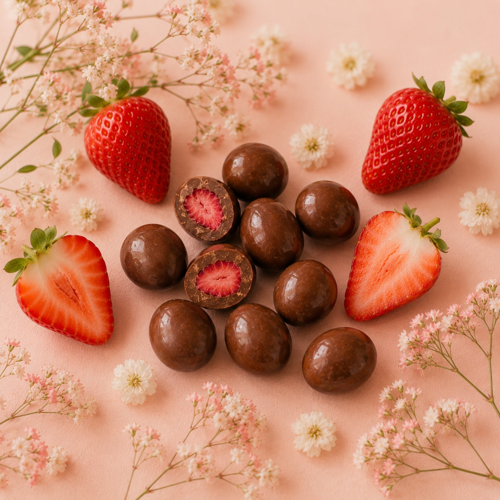 Bonbondoosje met Chocoladetreats — Aardbei